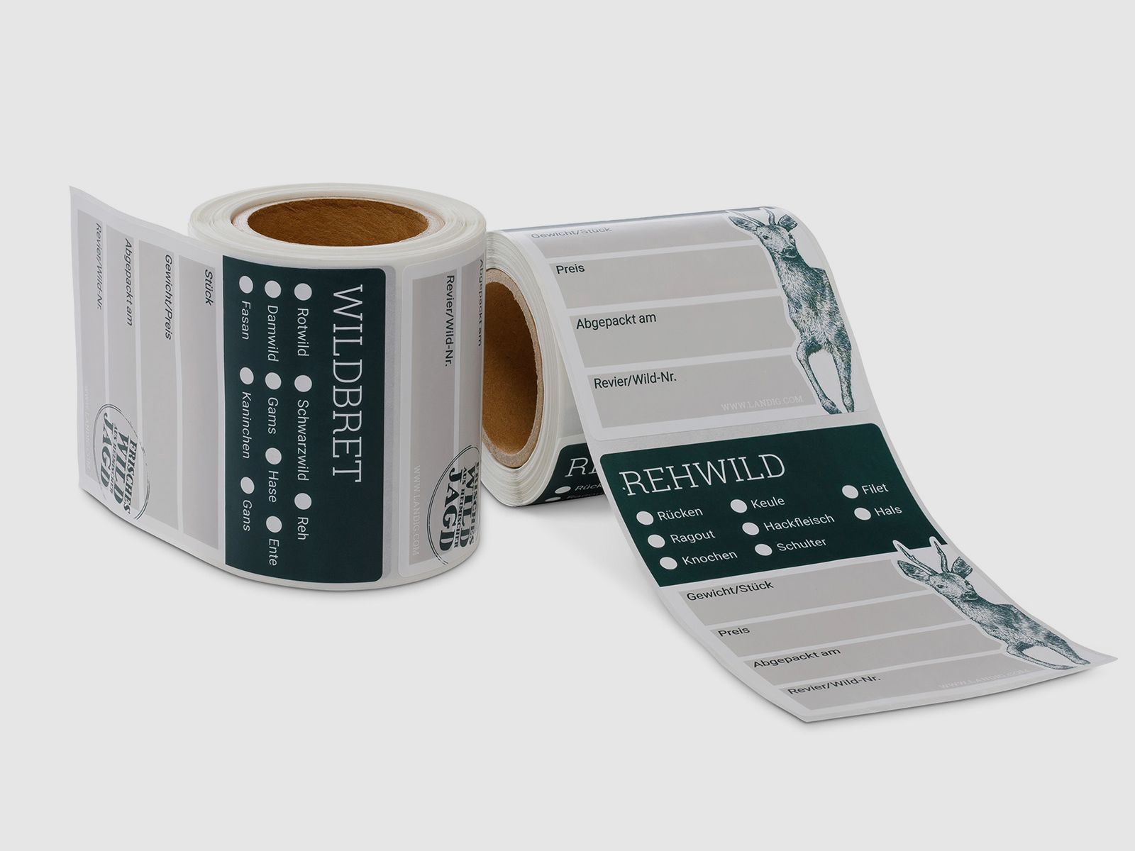 Labels for game meat