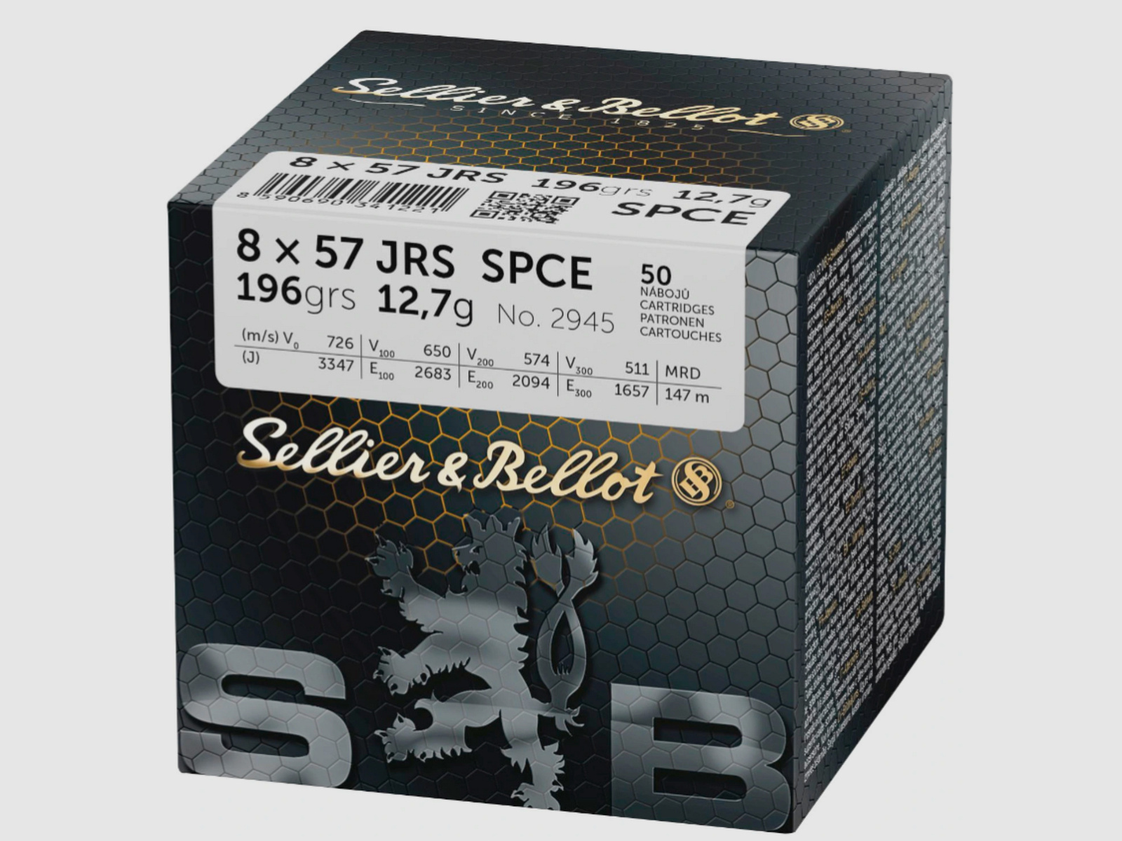 Sellier & Bellot 155486 8x57 IRS SPCE 196grs. 12,7g 50 Stück