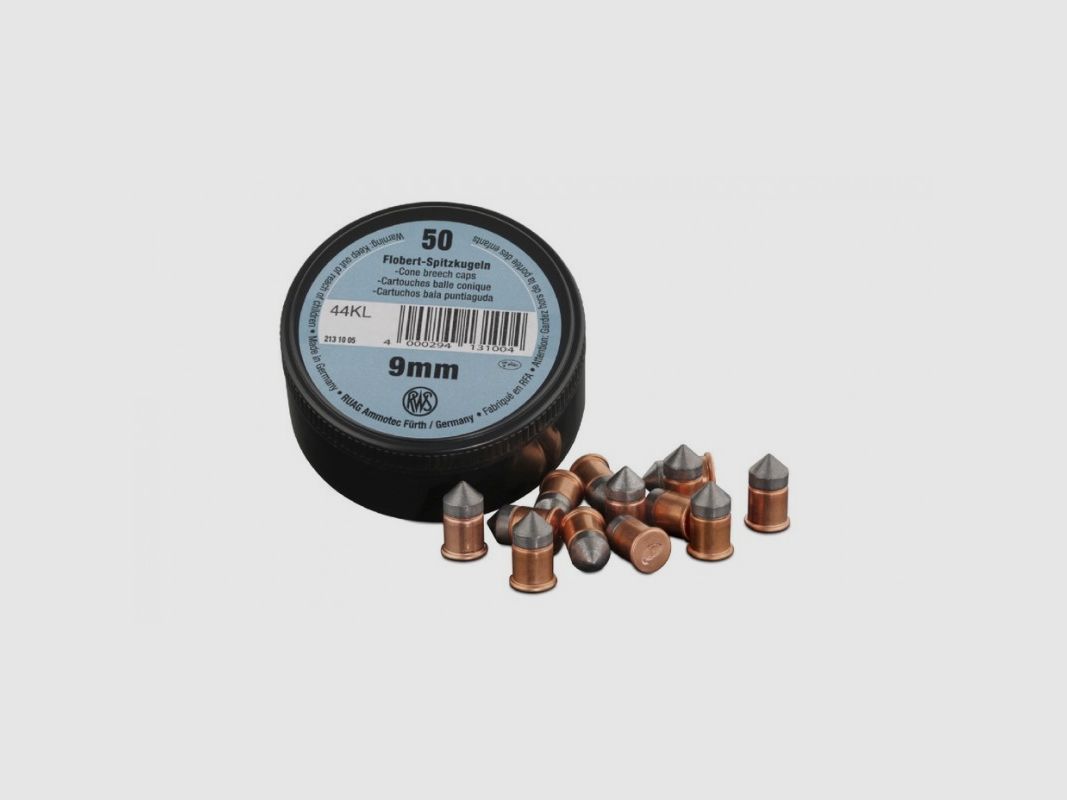 RWS FLOBERTPATROON 9MM SPITZ 50 STK VERPAKKING