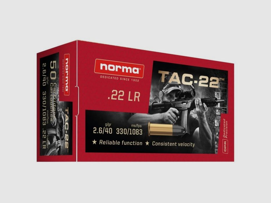 Munition 22LR Norma TAC-22 40 gr, Bild 1 von 12