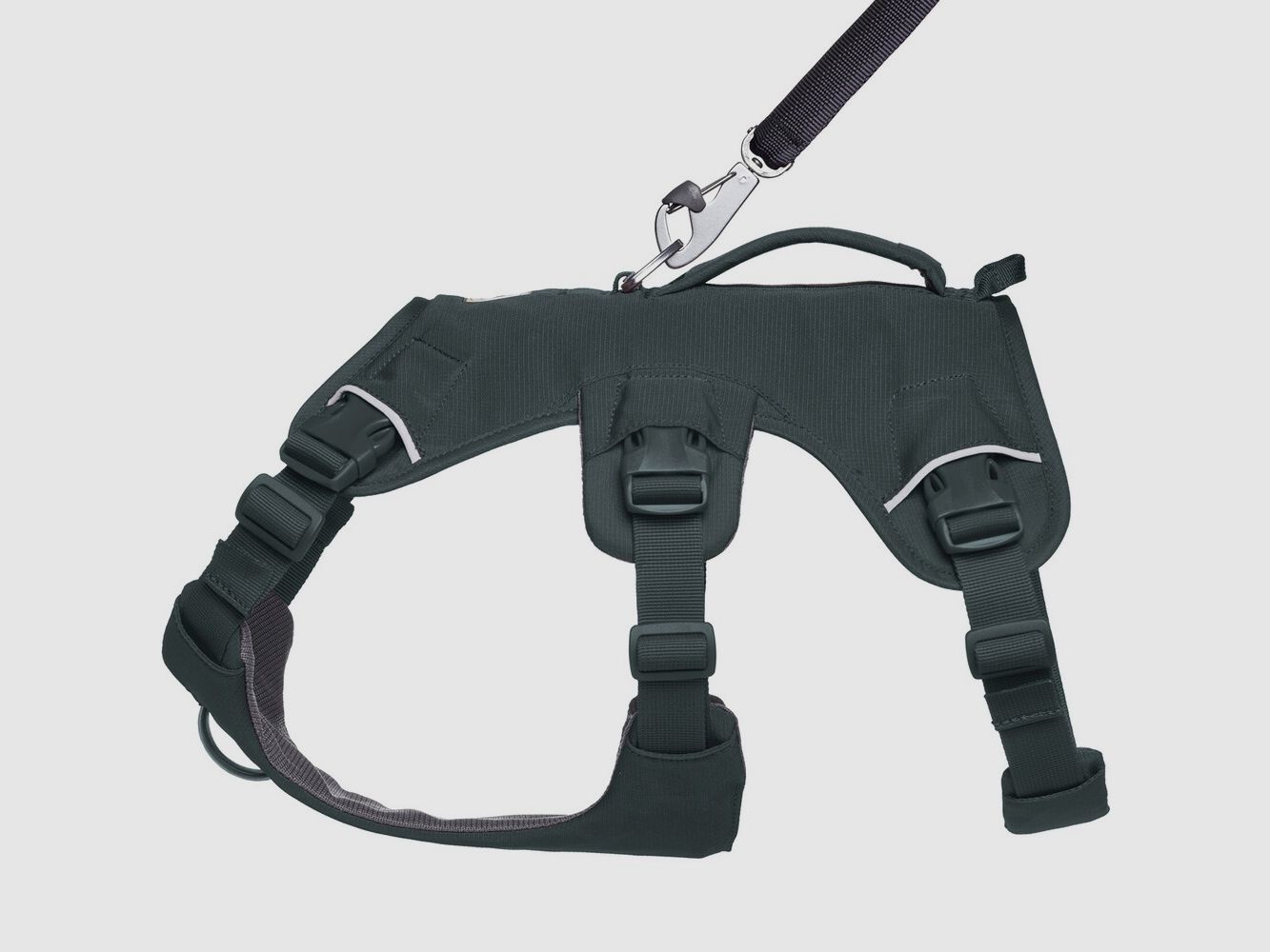 Szelki dla psa Ruffwear Web Master™ (Rozmiar M (obwód klatki piersiowej 69–81 cm) – Basalt Grey), zdjęcie 6 z 7