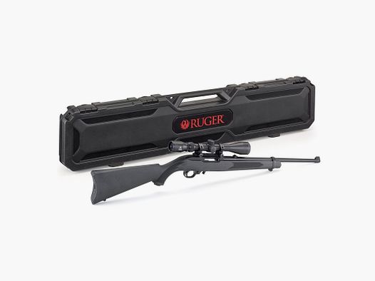 RUGER 10/22 CARBINE COMBO 22LR 10RD 18,5" GEWEHR MIT ZIELFERNROHR UND FUTTERAL