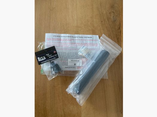 High Tower Armory 10/22 Aluminum Barrel Shroud and Thread Adapter / Schalldämpferdummy für HTA Konversionskit Ruger 10/22 auf FN P90 (90/22)
