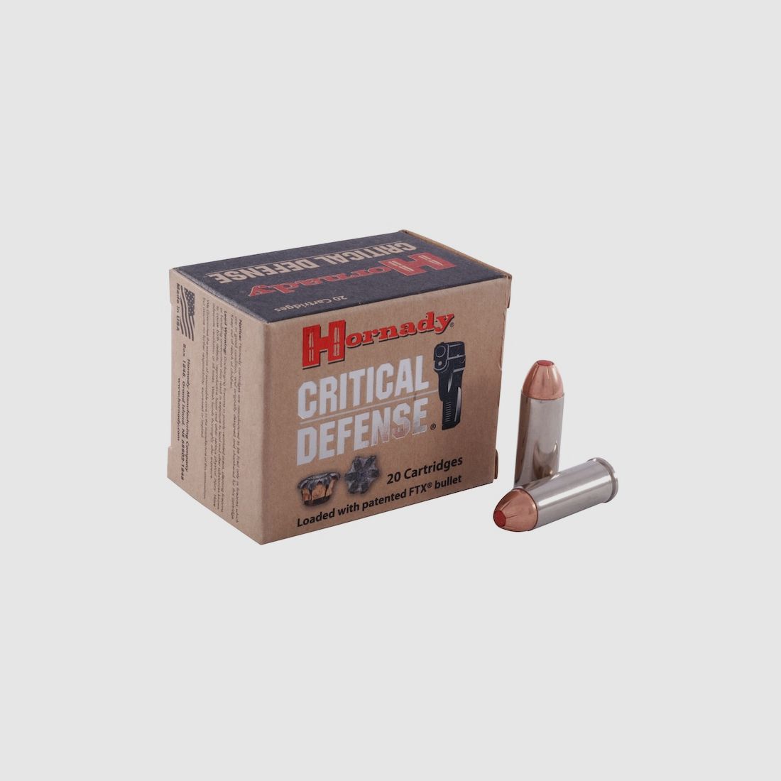 Hornady Critical Defense .45 Colt 185GR FTX 20 Patronen