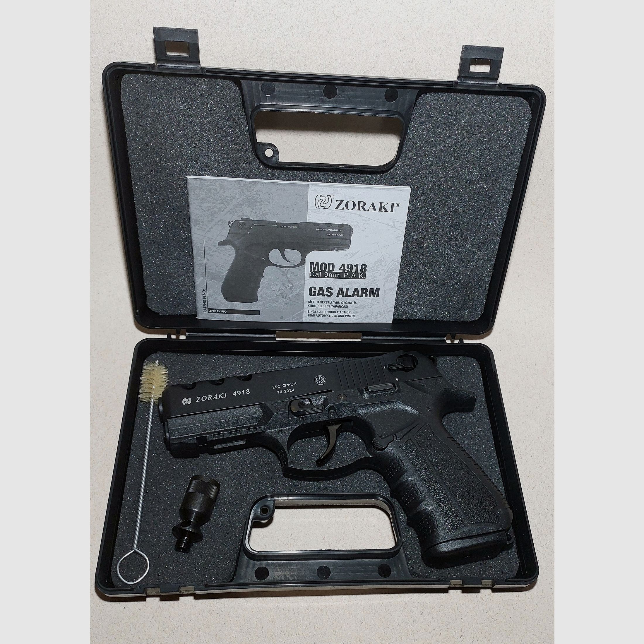 Zoraki 4918 Schreckschuspistole Kal. 9mm P.A.K. (PTB 1110) schwarz  neuwertig!