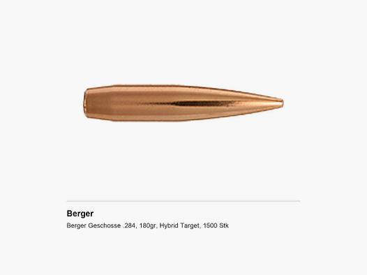 Berger Proiettili .284, 180gr, Hybrid Target, 1500 pz