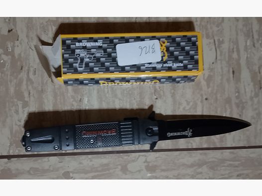 Neues Browning Messer stabiles Edelstahl klappmesser schwarz  aus Sammlung mit Ovp