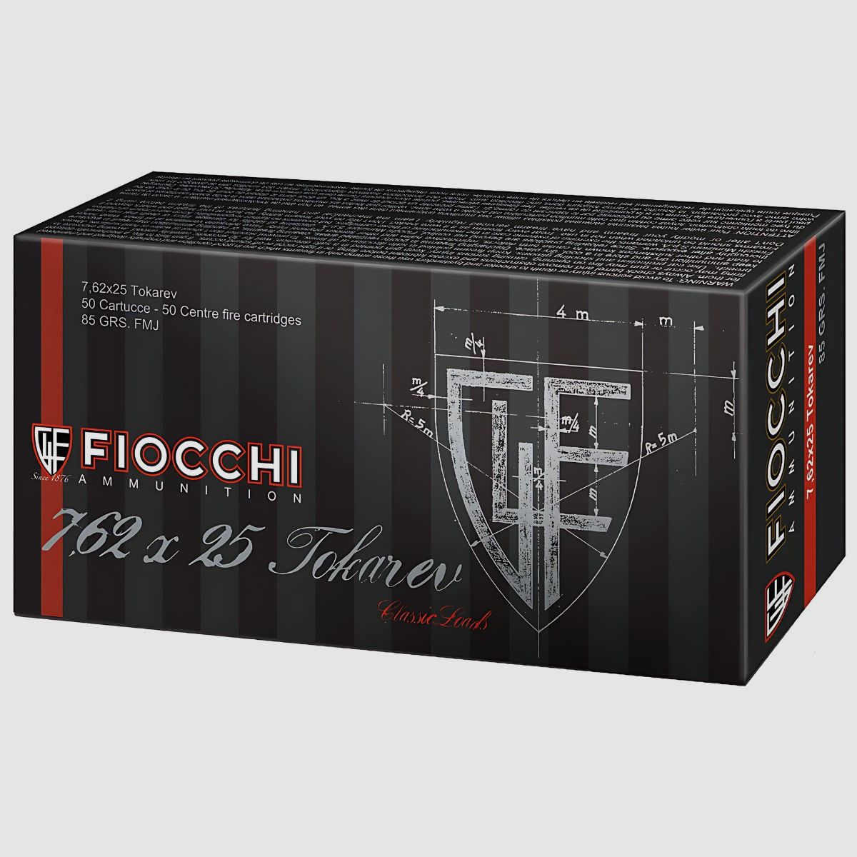 7,62x25 Tokarev Fiocchi FMJ 85gr/5,51g (707635), afbeelding 1 van 2