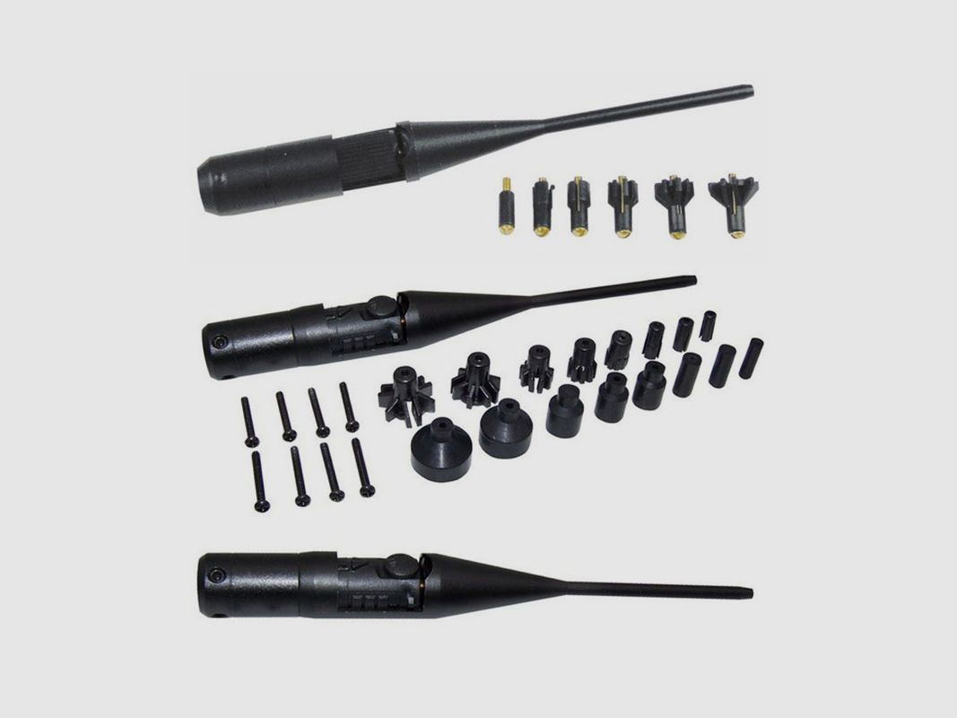 COLLIMATORE LASER UNIVERSALE CON 5 ADATTATORI PER CARABINA – 1 CACCIAVITE E 3 BATTERIE AG13, immagine 1 di 4