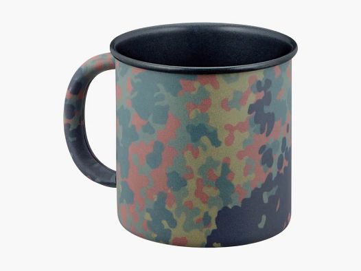 Field cup / field mug 300 ml made of metal with Teflon coating - camouflage matte -