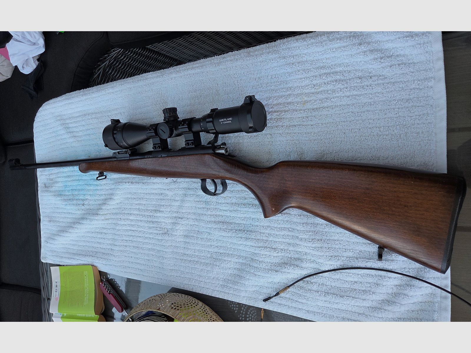 Brünner 452 2E ZKM (CZ) Calibre .22 lfB*2 Chargeurs*avec lunette Goetland 3-12x40AOL