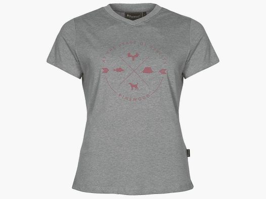 Pinewood Damen T-Shirt Finnveden Trail Grau M