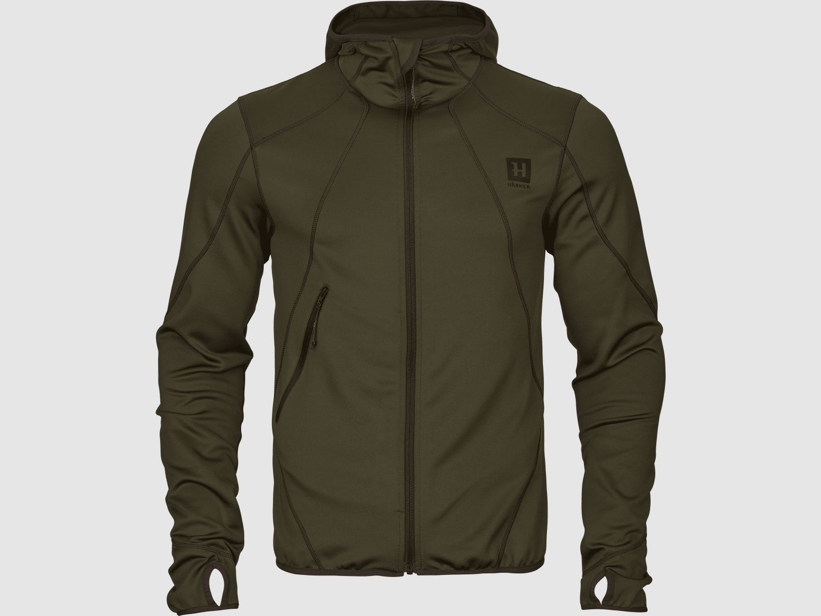 Härkila Deer Stalker Full-Zip Fleece Hoodie Herren Willow green, M