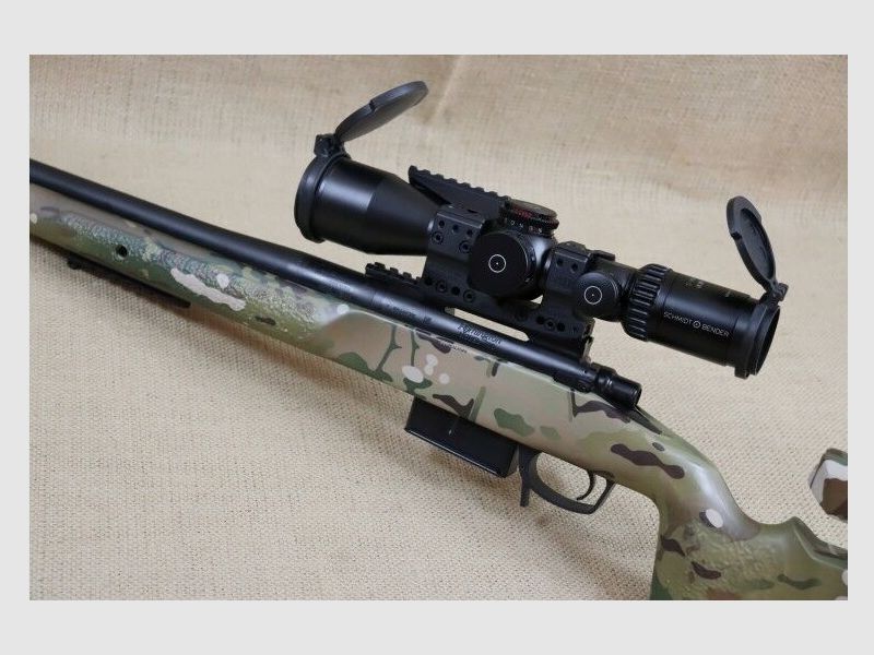 Repetierbüchse, GA Precision Gladius, Mod. MCS T2-A, Kal. .308 Winchester	 Schmit & Bender 5-20 x 50 PM II Ultra Short mit Leuchtabsehen und Spuhr Blockmantage.