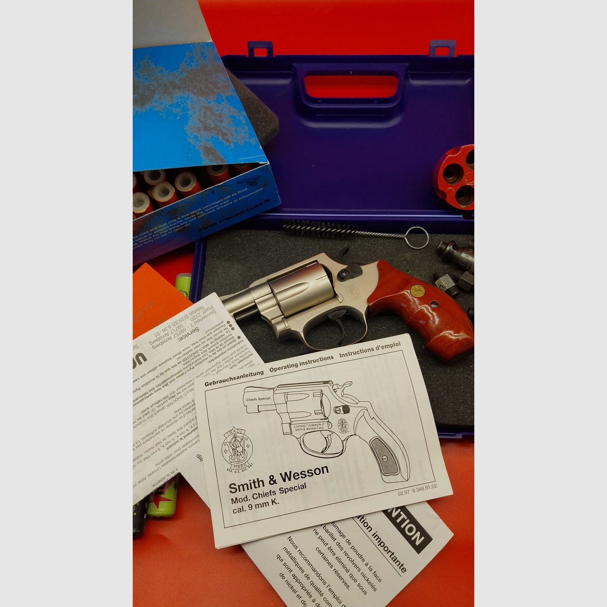 Smith & Wesson Model. Chiefs Special ca, 9mm k. PTB 503 "Nuovo, usato solo una volta