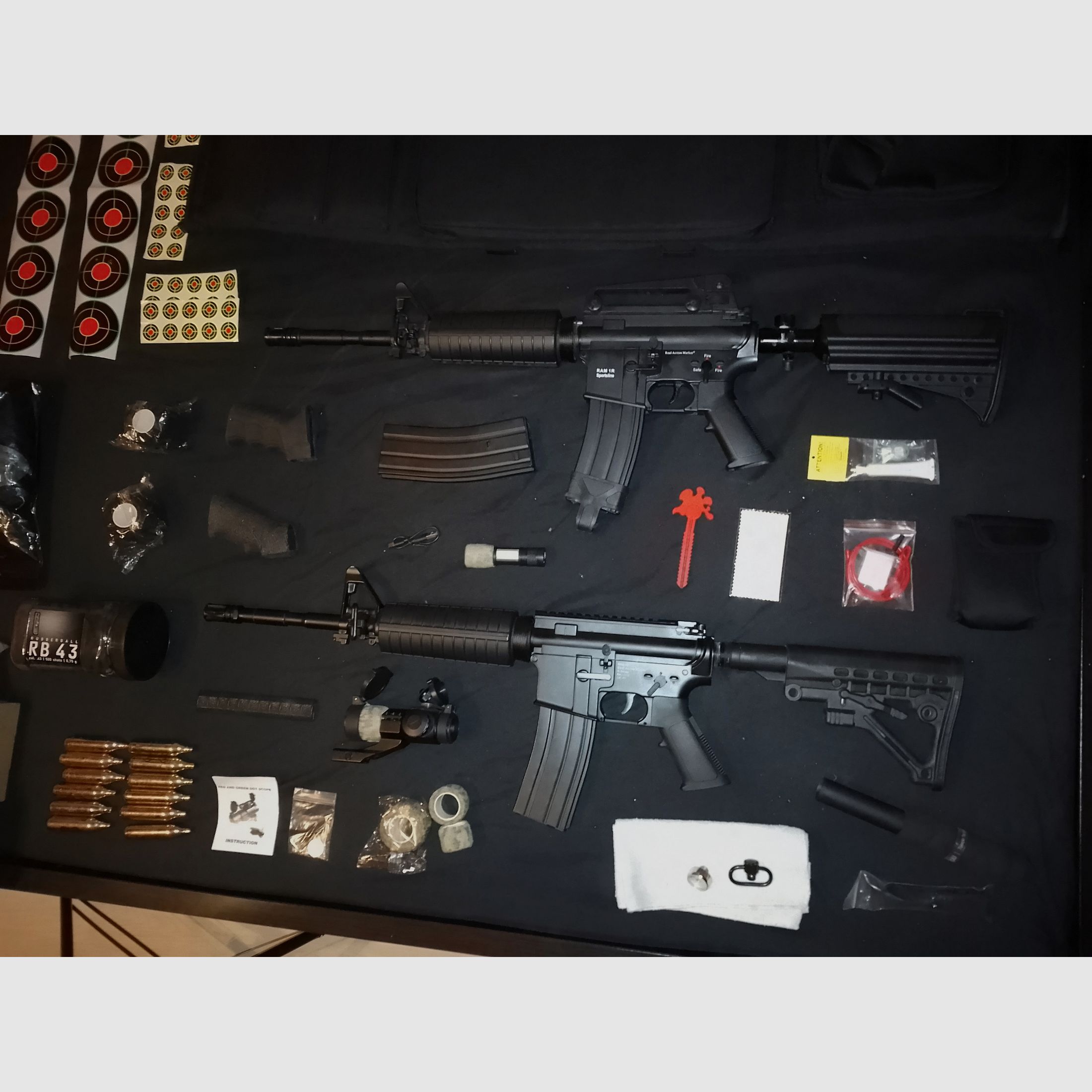 Aus Sammlung 2x .43 RAM Makierer Sturmgewehr 1R Gewehr Umarex CO2 Druckluft Set Tausch inzahlungsnahme PCP Luftgewehr Pressluft 