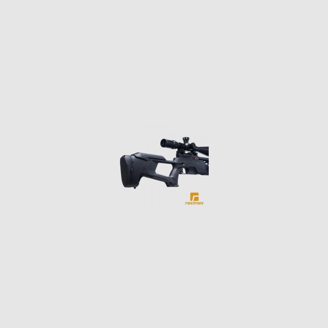PCP Geweer Reximex Accura kaliber 4,50 mm. Kunststof Zwart. 24 Joules., afbeelding 3 van 4