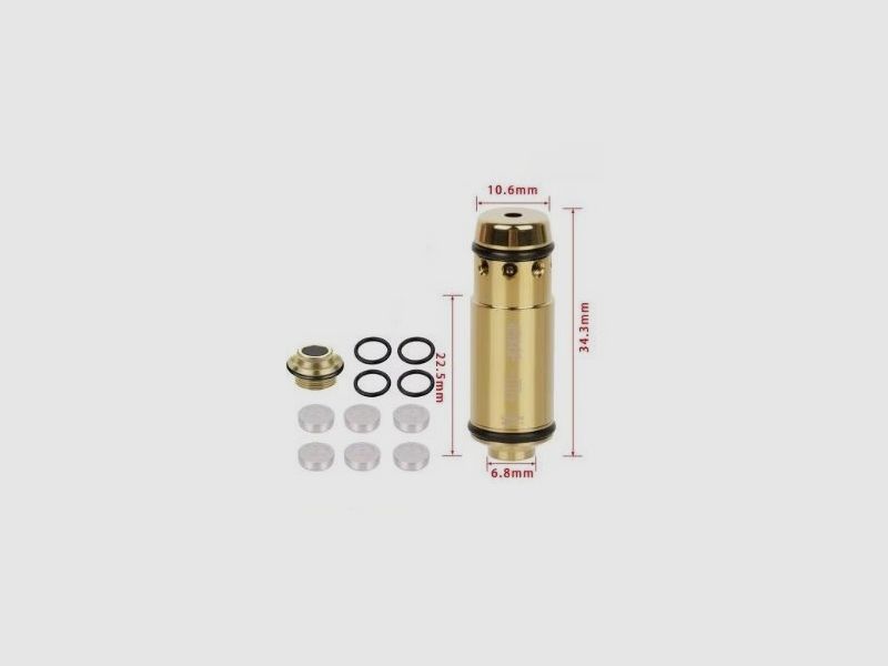  Laserpatrone  Dry Fire Pufferpatrone Schießkino 9 x 19  / 45ACP