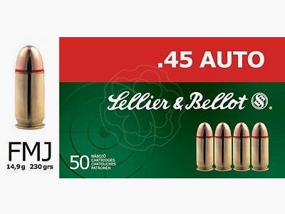 PATRONEN SELLIER & BELLOT MUNITION KAL.45 ACP FMJ 230 GRS (VERP.50 STK) V311252