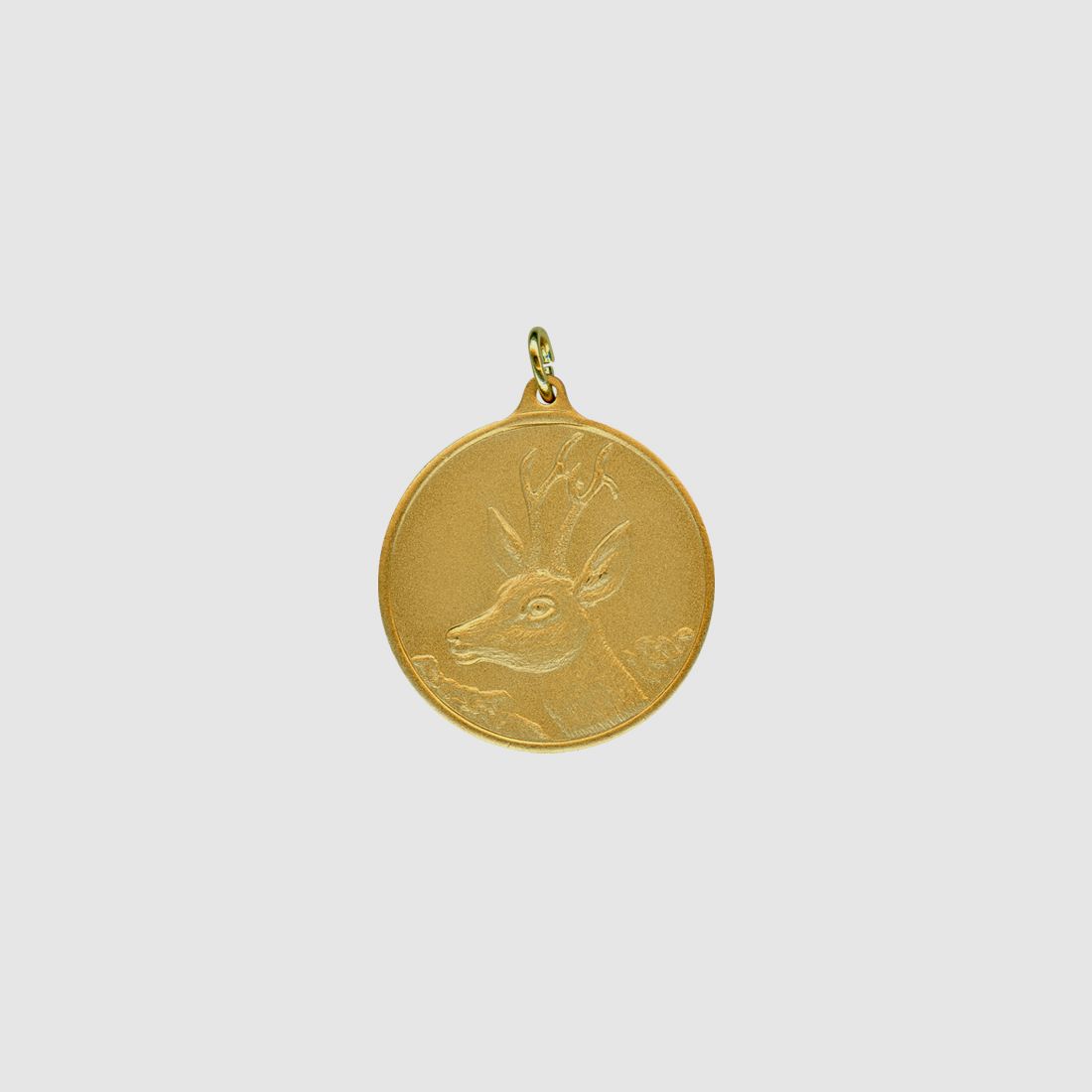 Steinhauer&Lück Jagdmedaille Bock 40mm m. Öse u. Ring vergoldet