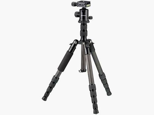 Carbonstativ für Fotografie BRESSER BR-2205-N1 bis 8 kg, nutzbar als Bodystativ und Dreibeinstativ