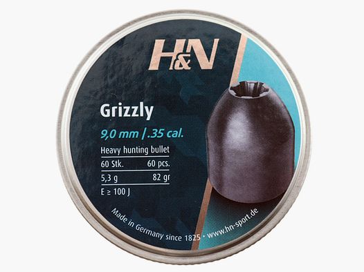 H&N Grizzly pellets cal. 9 mm pack of 60