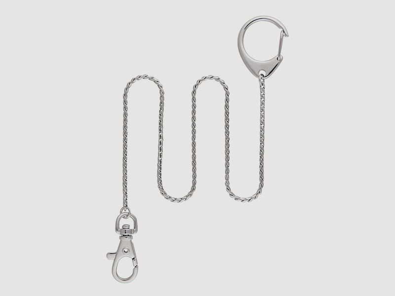 Chaîne Wenger, épaisseur 3 mm, deux mousquetons, chaîne à couteau