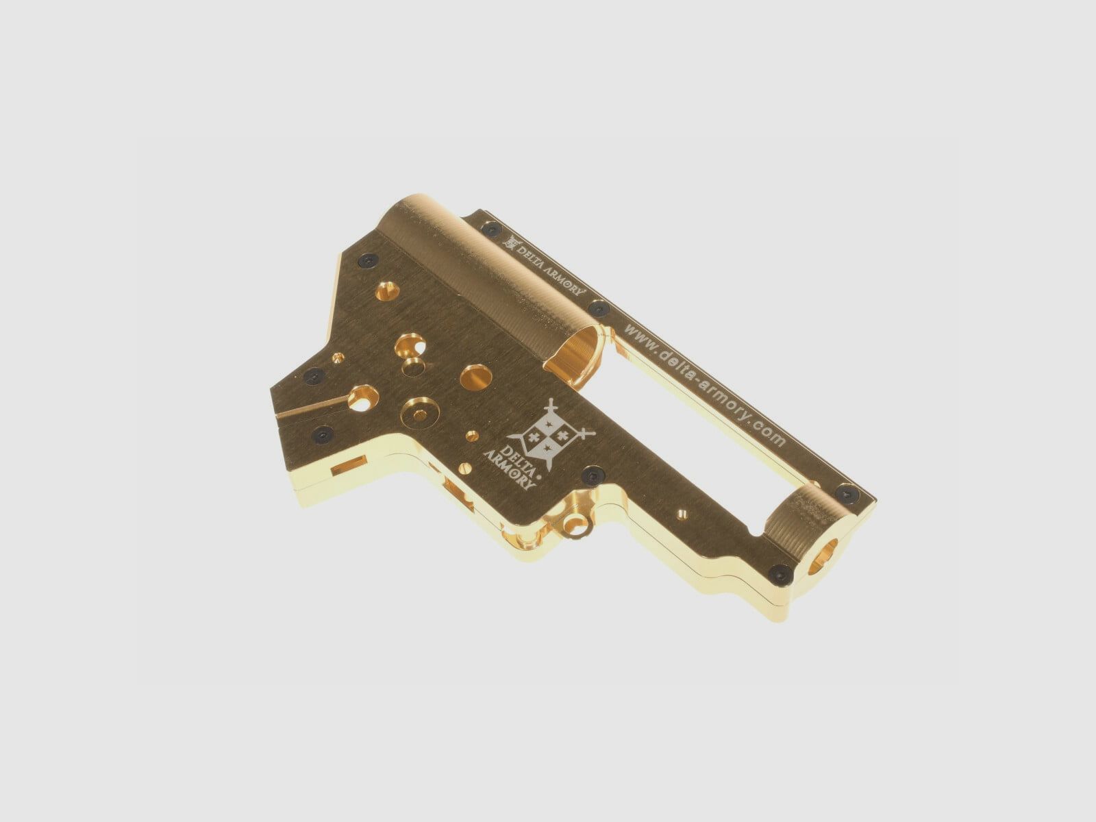 Airsoft Gearbox Shell - QSC V2 (8mm) Delta Armory Gold, image 3 sur 7