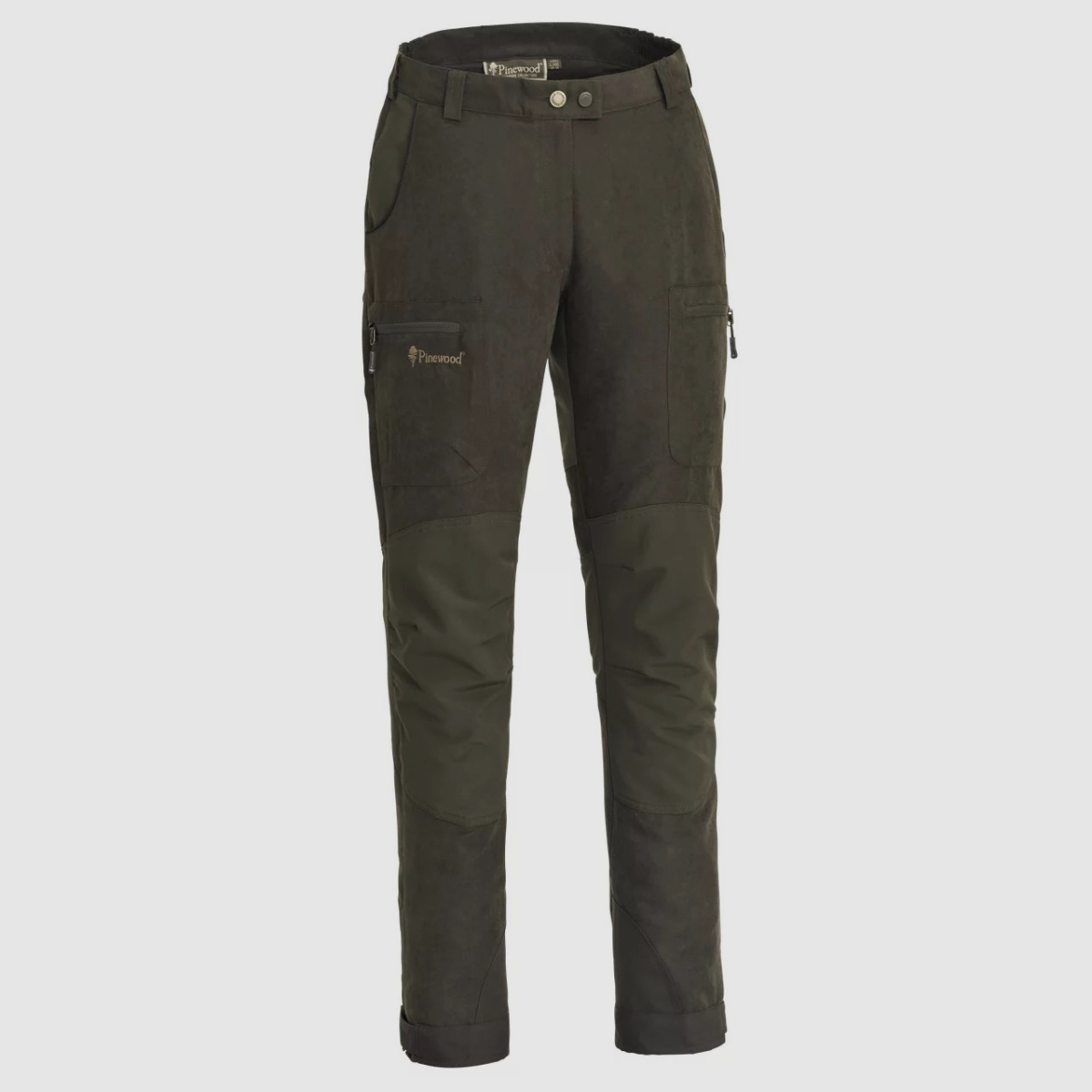 PINEWOOD Caribou Hunt Damenhose Suede Brown/ Dark Olive