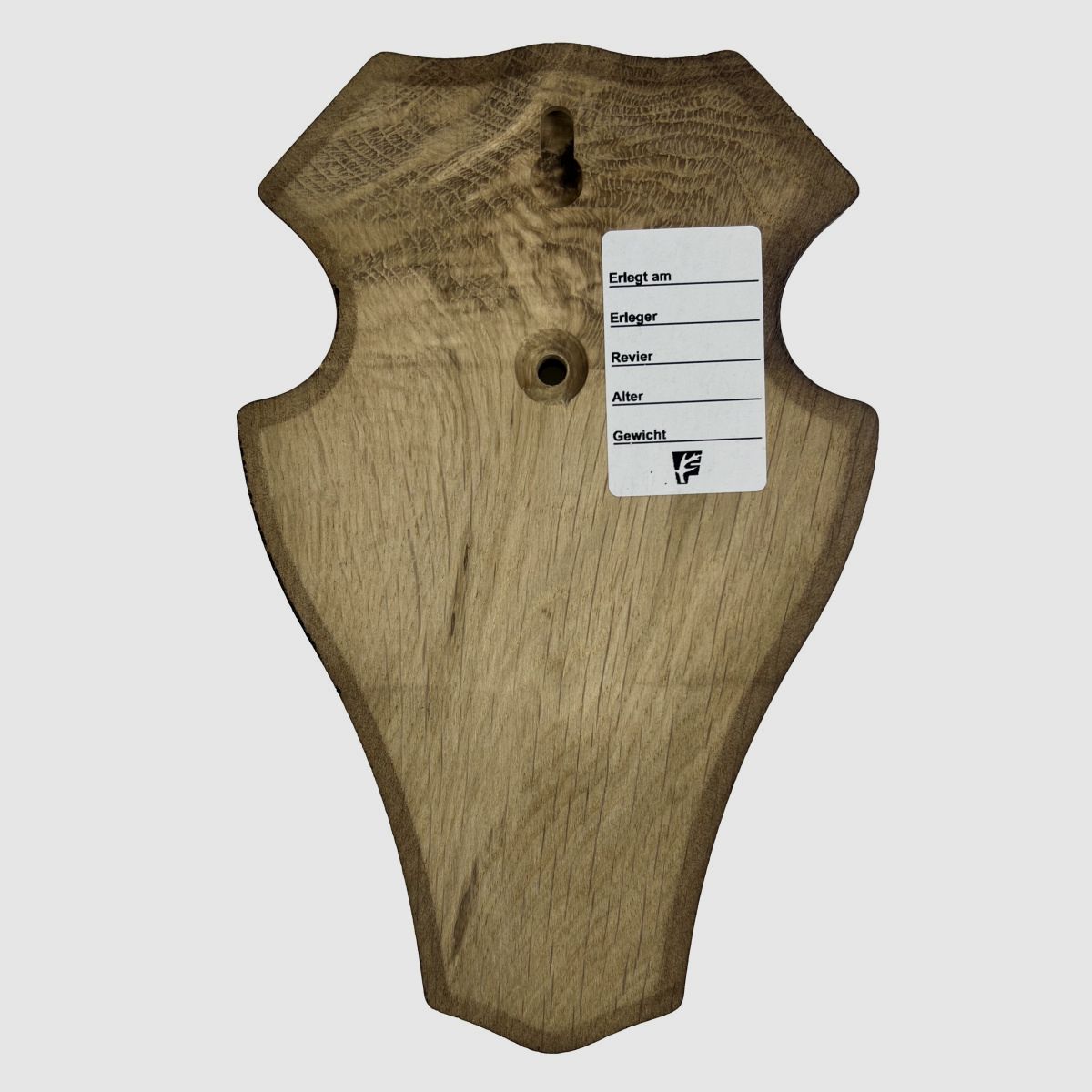 Horn board deer 18x11 cm dark round without pine compartment