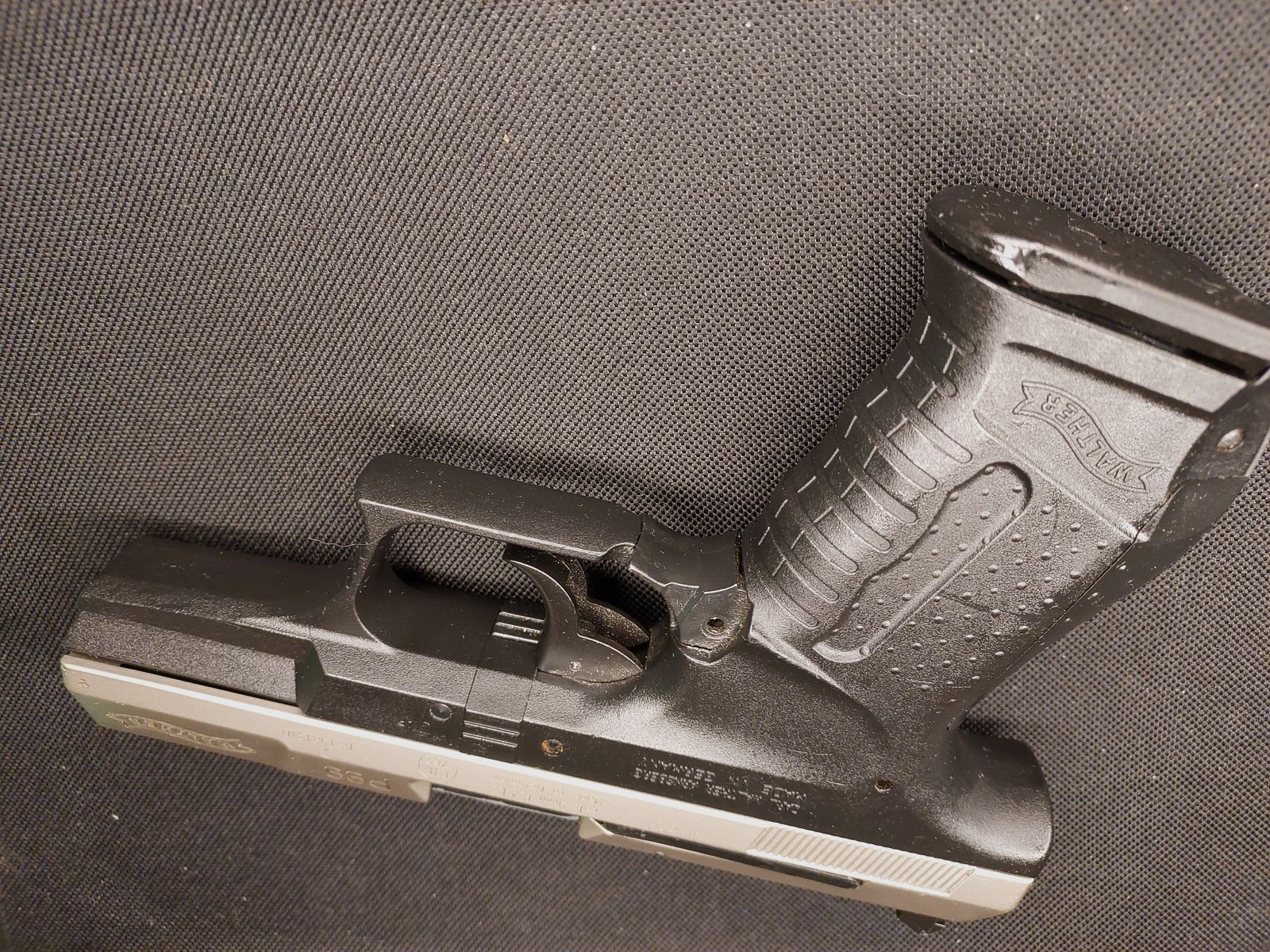 Pistolet à blanc Walther P99 9mm P.A.K. bicolore Nickel (PTB 762) P 99 avec 2 chargeurs