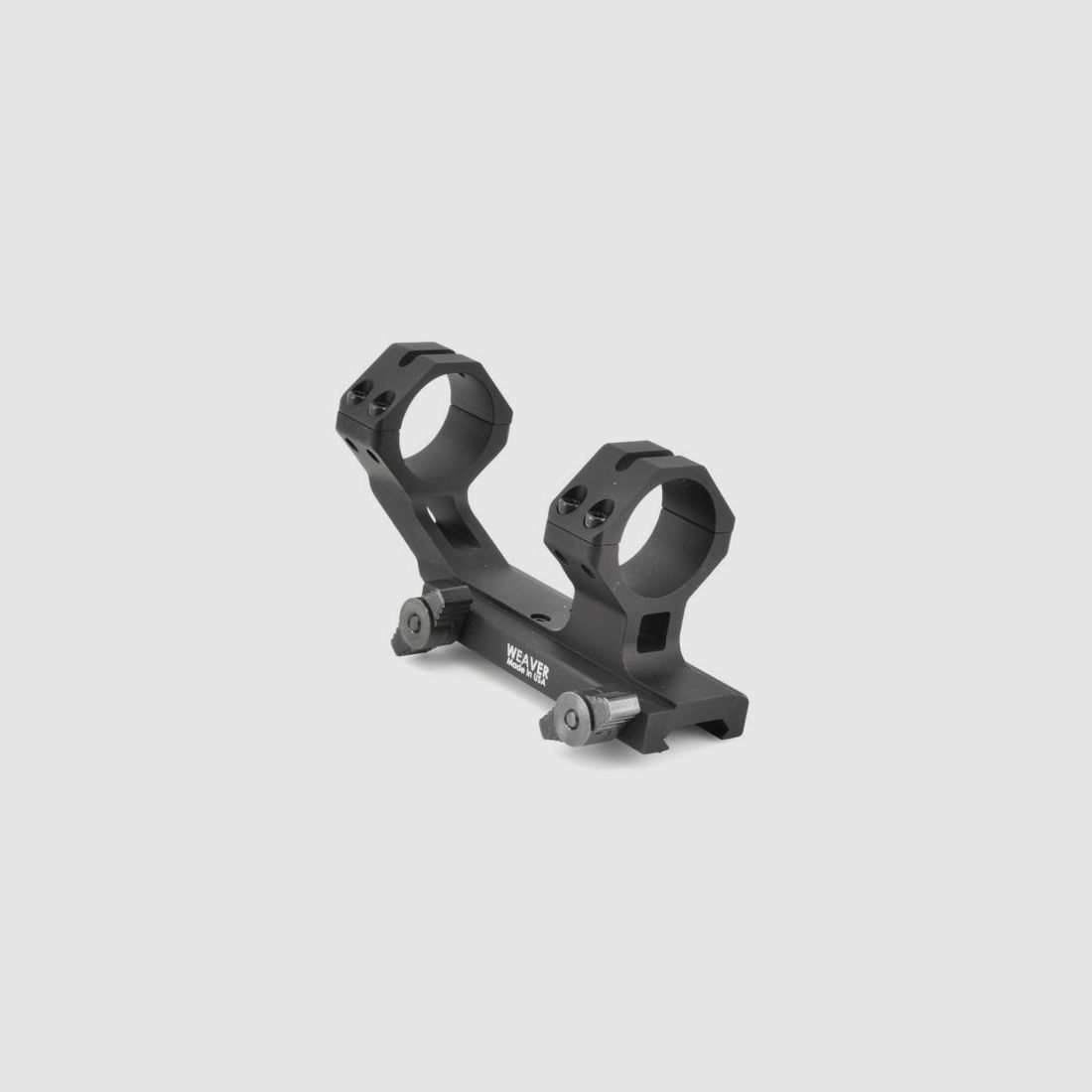 Weaver Tactical Thumb-Nut SPR 1-tlg. Mount Picatinny-Style mit Ringe Flattop AR-15 matt schwarz 30mm, integriertes Rückschlag-Basisdesign