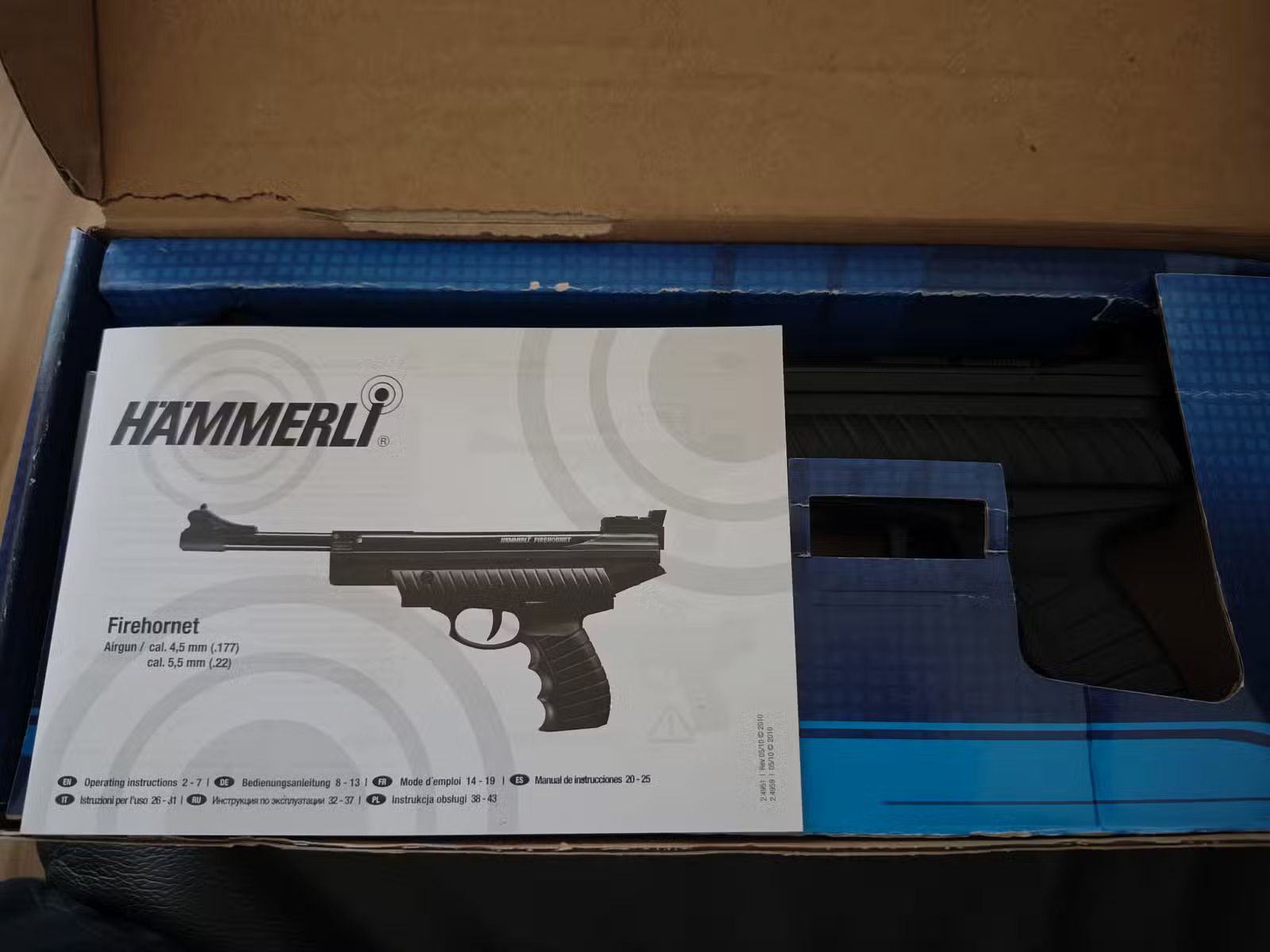 Hammerli Firehornet 4.5mm break barrel pistol, 5 J. very good condition!