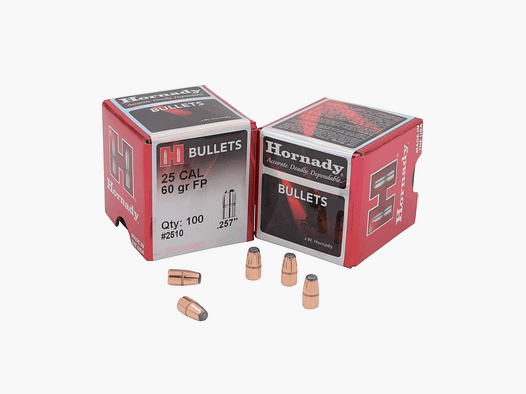 WIEDERAUFLADUNGSGESCHOSSE – HORNADY – 25 Kal. .257 60 gr FP -2510 (100 Stk)