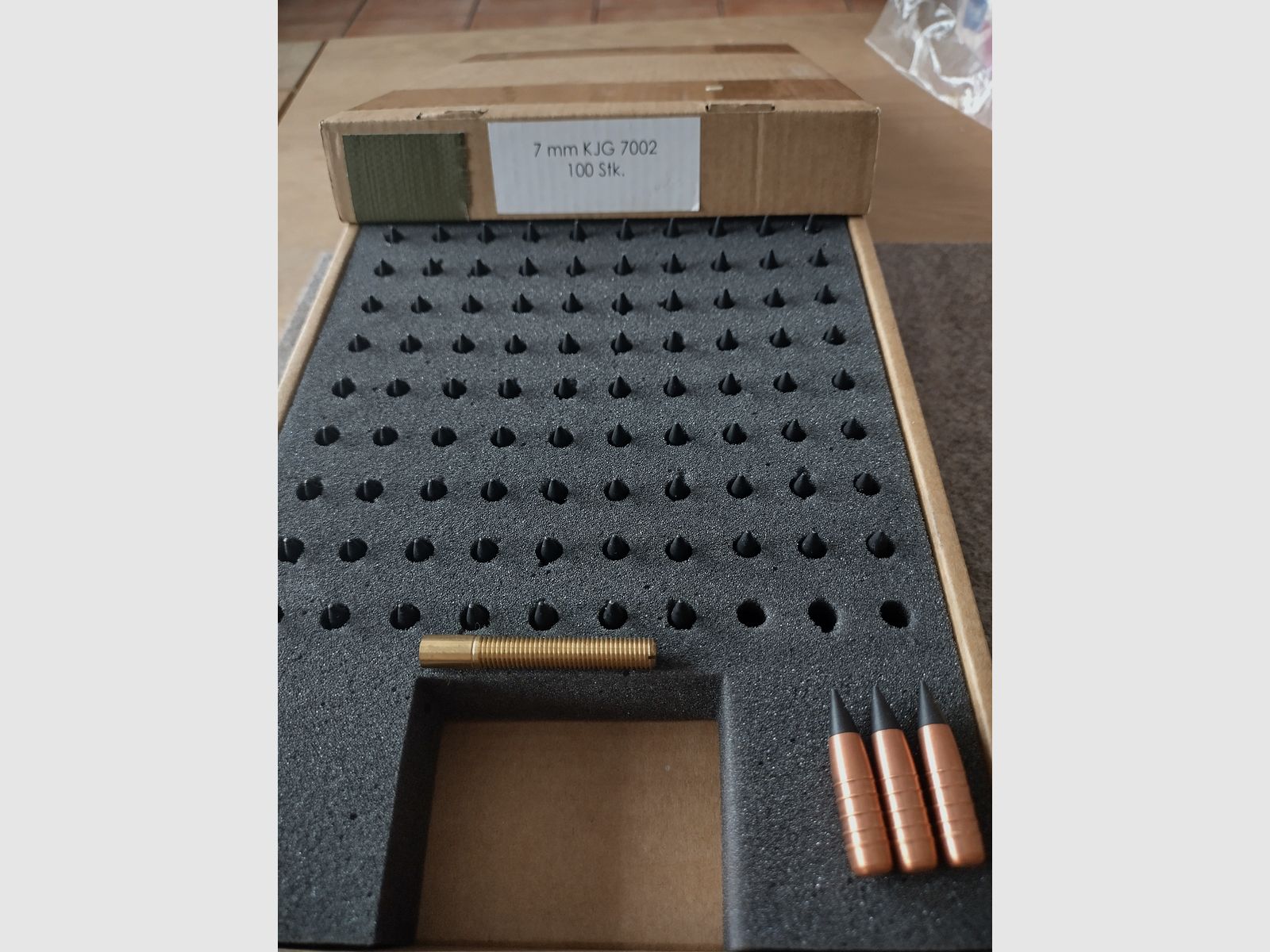 Projectile en cuivre 7mm (.284), Original de Lutz Möller, 140 pièces