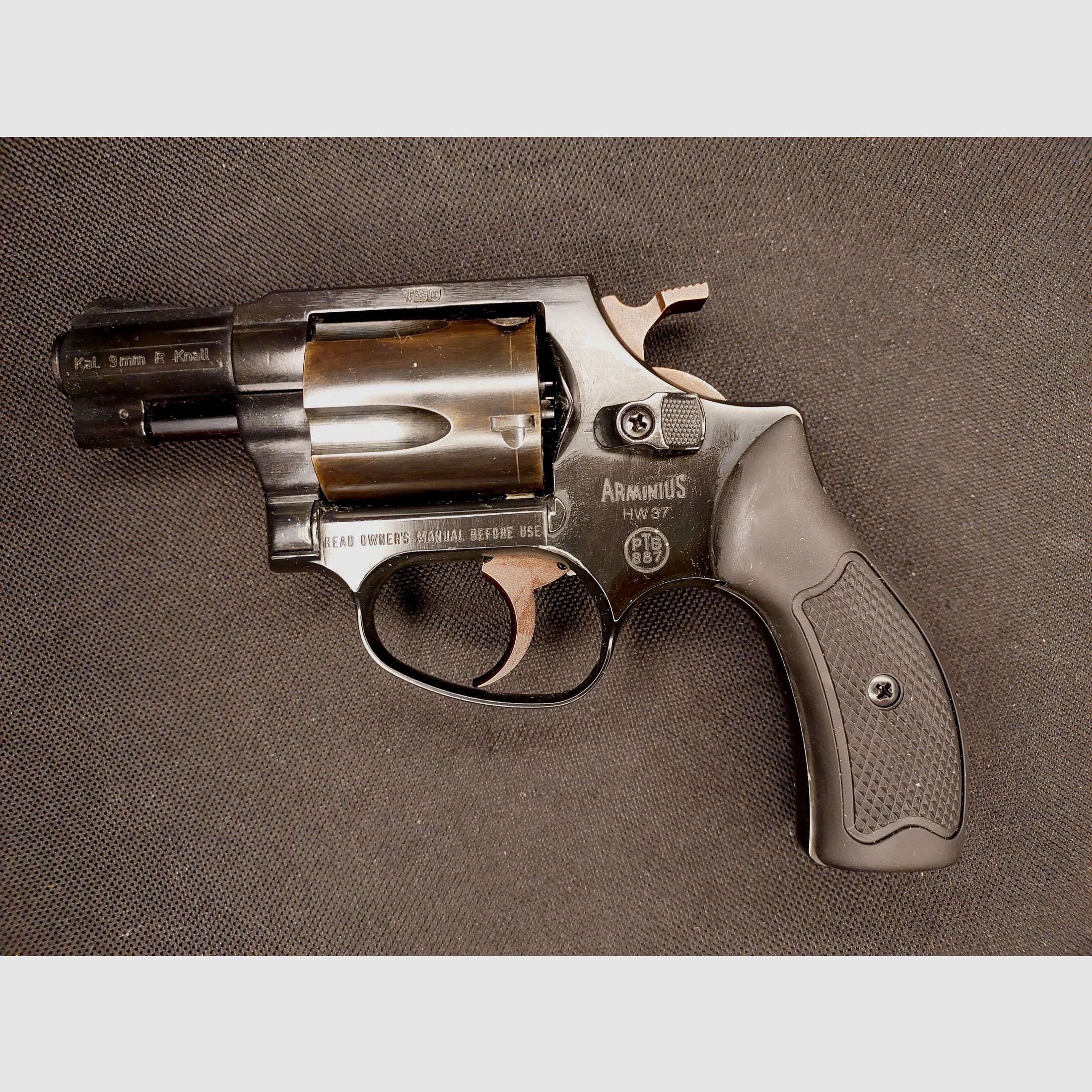 Weihrauch HW37 Cal. 9mm R.K. (PTB 887) OVP muy bien conservado (Arminius HW 37)