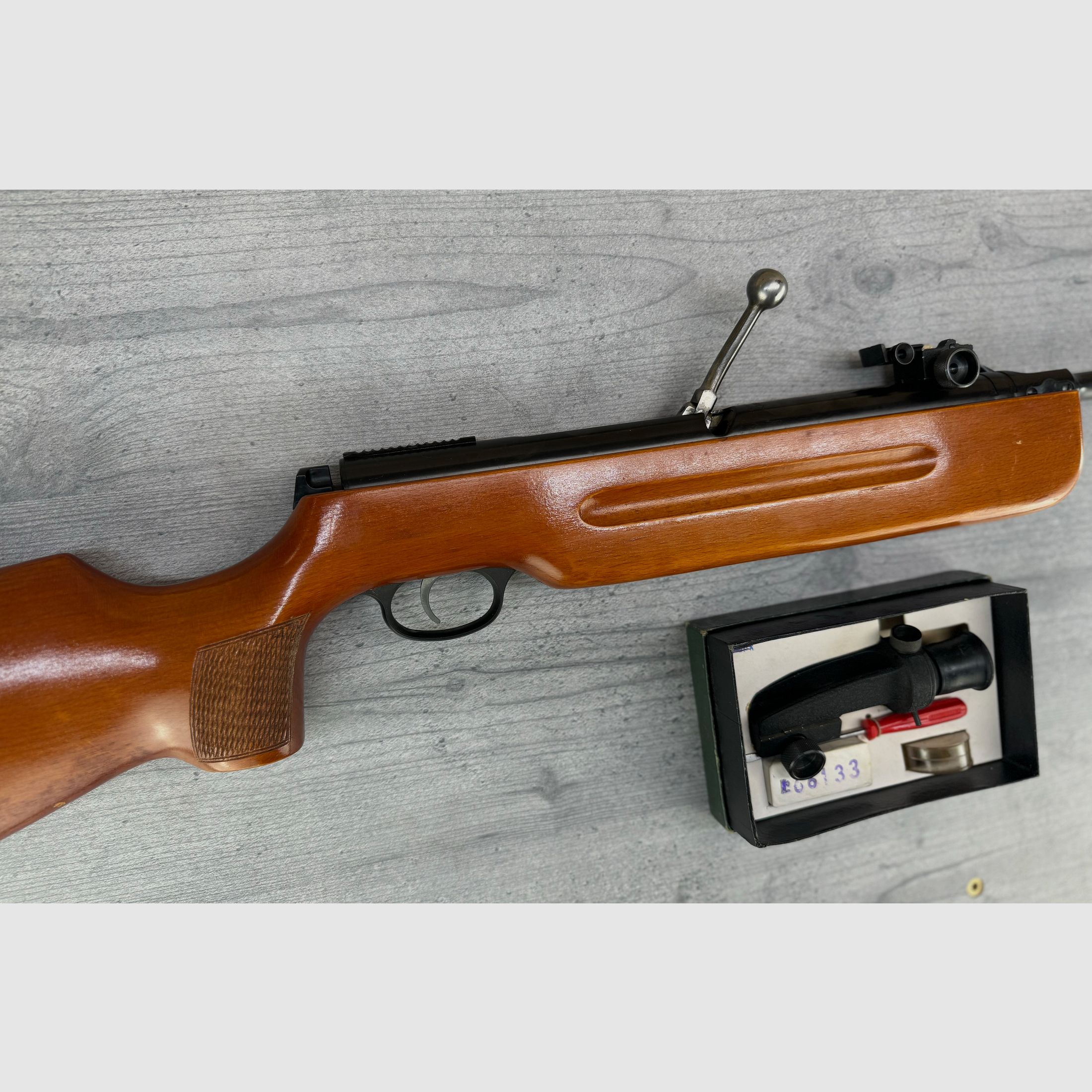 Haenel Mod. 311 Luftgewehr 4,5mm Diabolo mit Original Diopter (+Set) und Kimme, Tragetasche