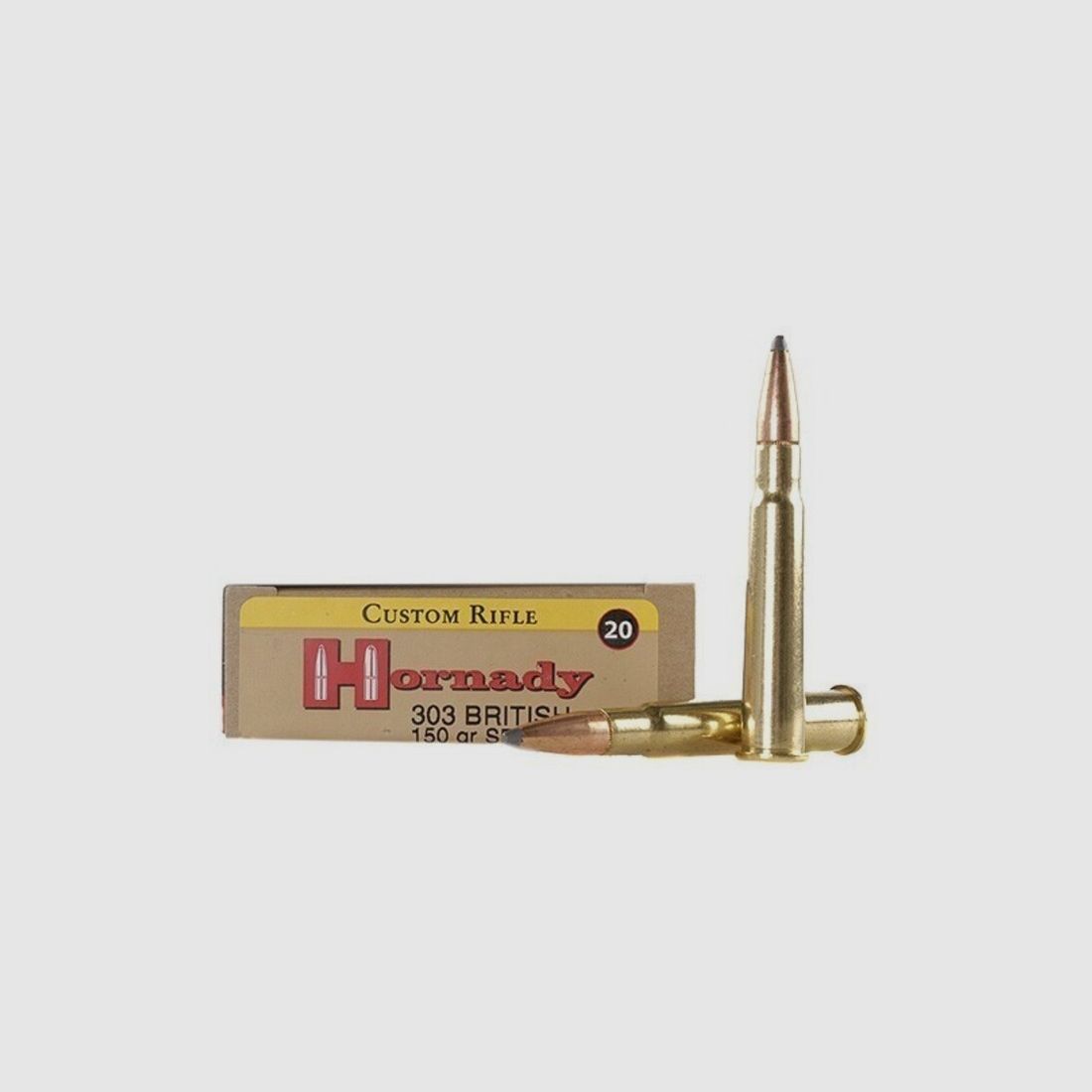 Hornady Custom .303 British 150GR InterLock SP 20 patronen