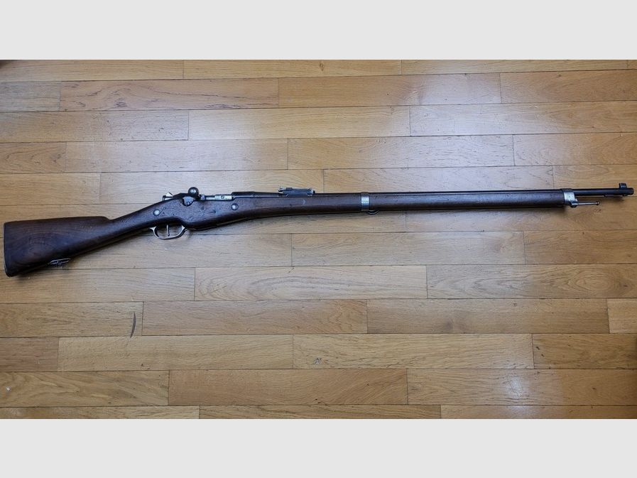 Gutes Gewehr Berthier – Modell 07/15 – nicht modifiziert 1916 – Waffe mit 3 Schüssen von 1917 – Delaunay Belleville Werke – Kal. 8×51 Lebel – Sehr guter Lauf – Gewehrriemen – 1 Magazin -TBE, Bild 14 von 27