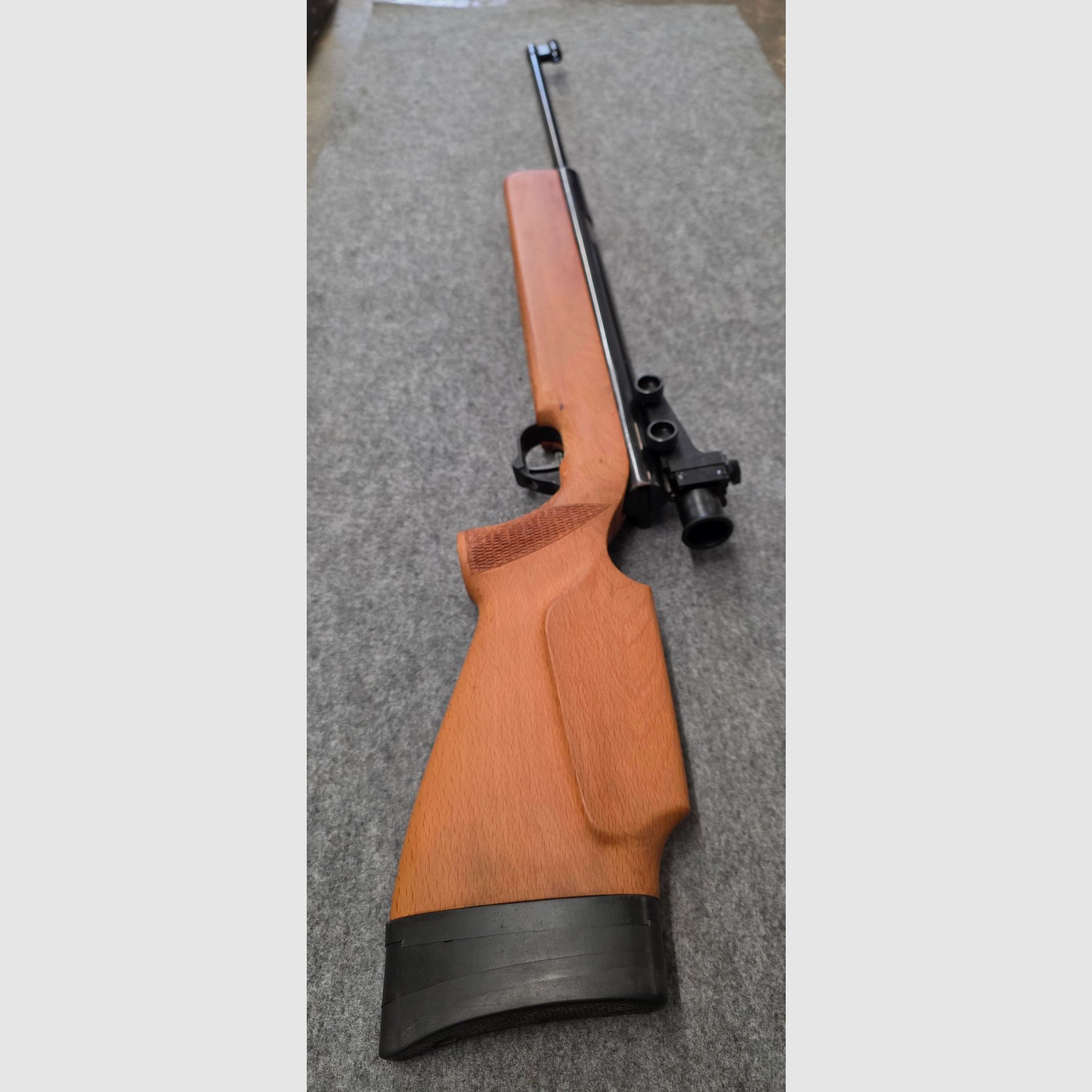 Im seltenen Holzschaft Monte Carlo Haenel Seitenspanner Mod. 312  mit Diopter im  guten Zustand cal. 4,5mm Diabolo