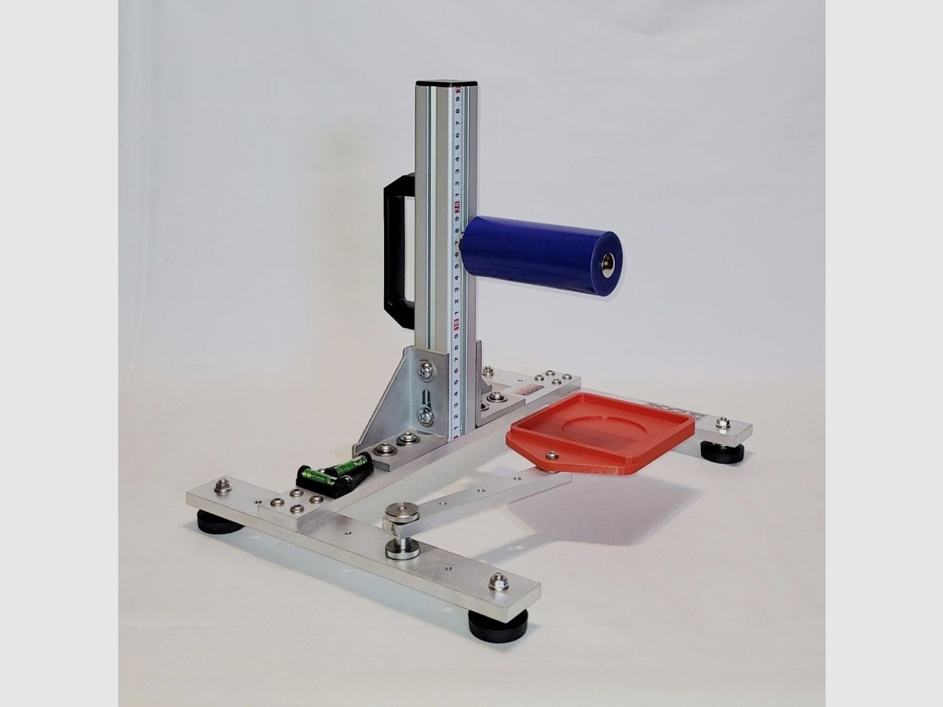 KGF Auflagestativ - Auflageständer Alu H-300-Ultimate mit Buchenholz-Auflage, Waage, Griff, Maßband + Munitionshalter