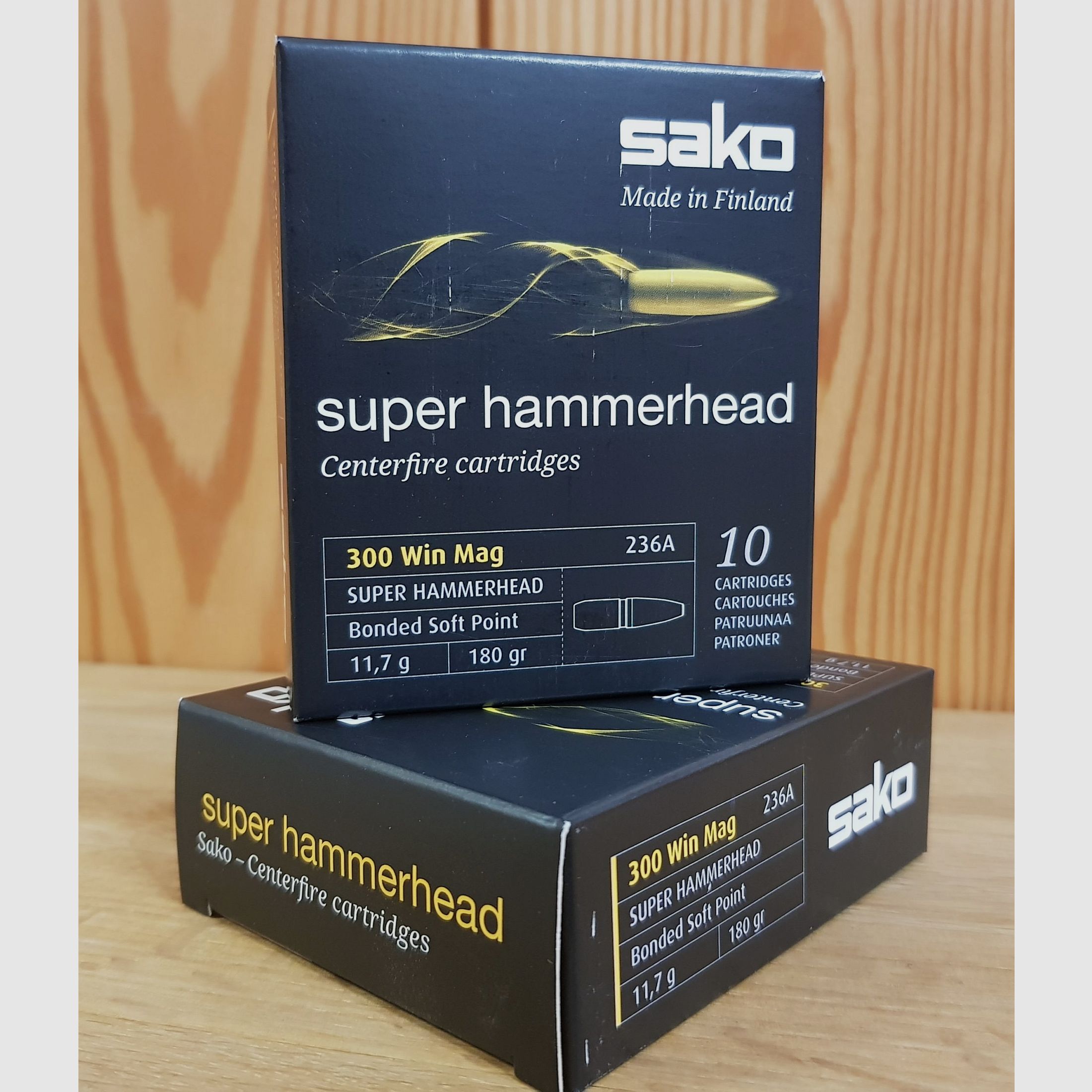 SAKO MUNITION KAL. 300 WIN MAG SUPER HAMMERHEAD 180 GR.