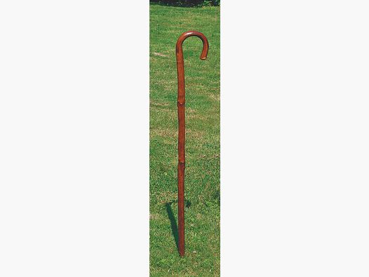 Walking stick made of flamed solid wood