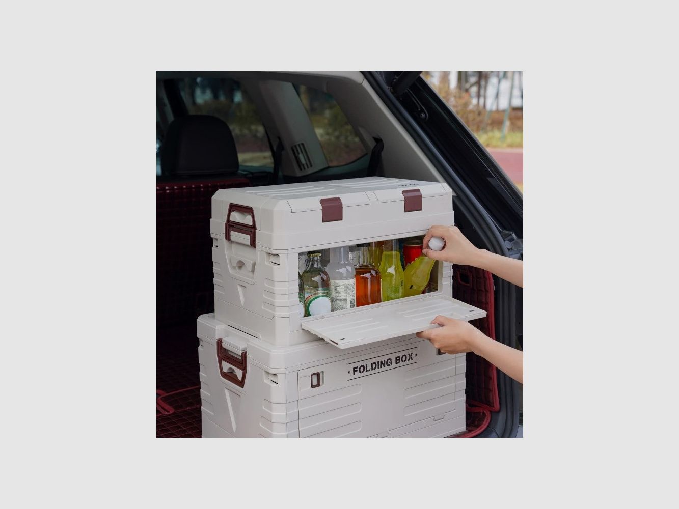 NILS Klappbox mit Organizer 50 l weiß, Bild 5 von 14
