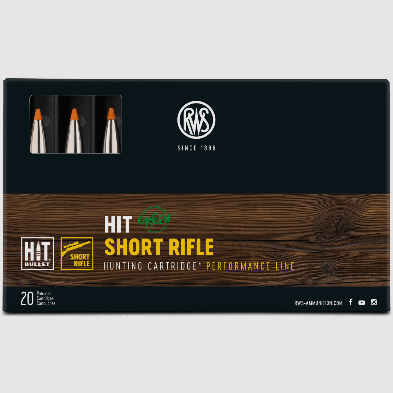 RWS 8x57 IS Hit Korte Loop 160 gr. - 20 St.