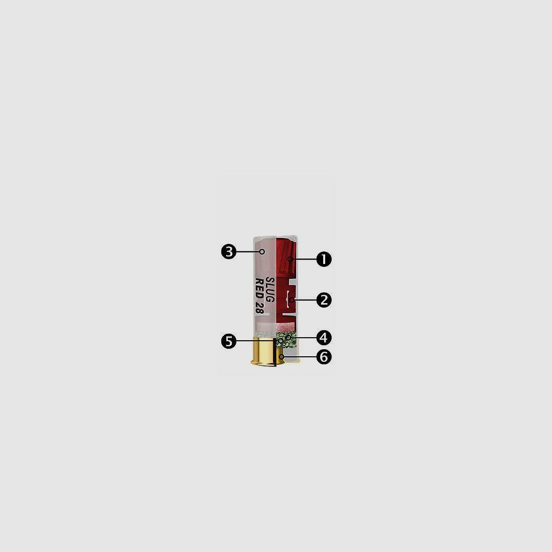 Geco COATED COMPETITION SLUG RED 28grs Kal. 12 (Packung mit 25), Bild 2 von 2