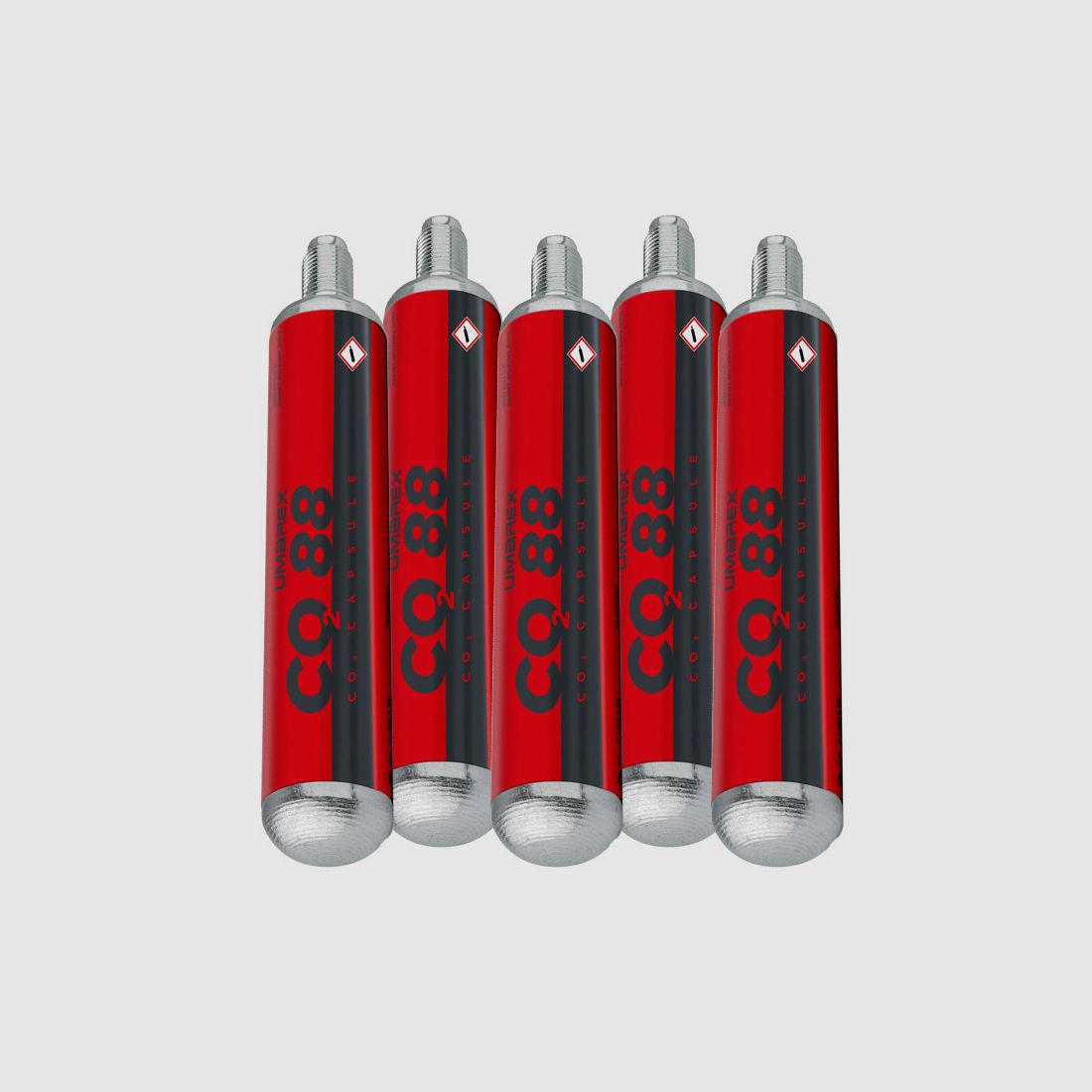 Umarex CO2 Kartusche, 88 g Kapsel, 5 StĂĽck