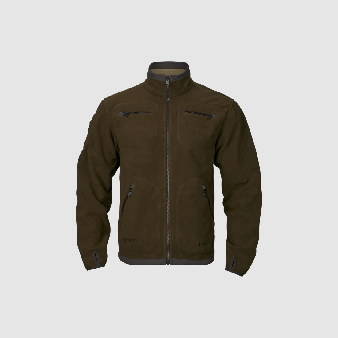 Polarowa kurtka dwustronna HARKILA Kamko Fleece Dark Antique bronze/Willow Green GORE-TEX WINDSTOPPER (1025101900), zdjęcie 3 z 10