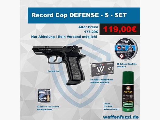 Record Cop Defense Schreckschusspistolen Set "S" Kaliber 9mm PAK