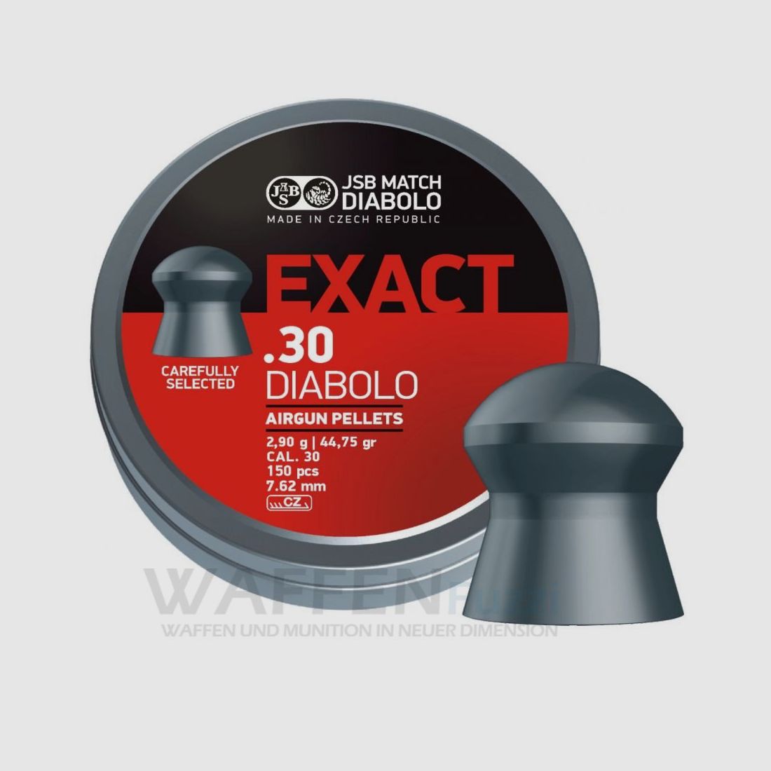 Diabolo JSB Exact caliber .30 I 7.62mm 2.9g 150 pcs
